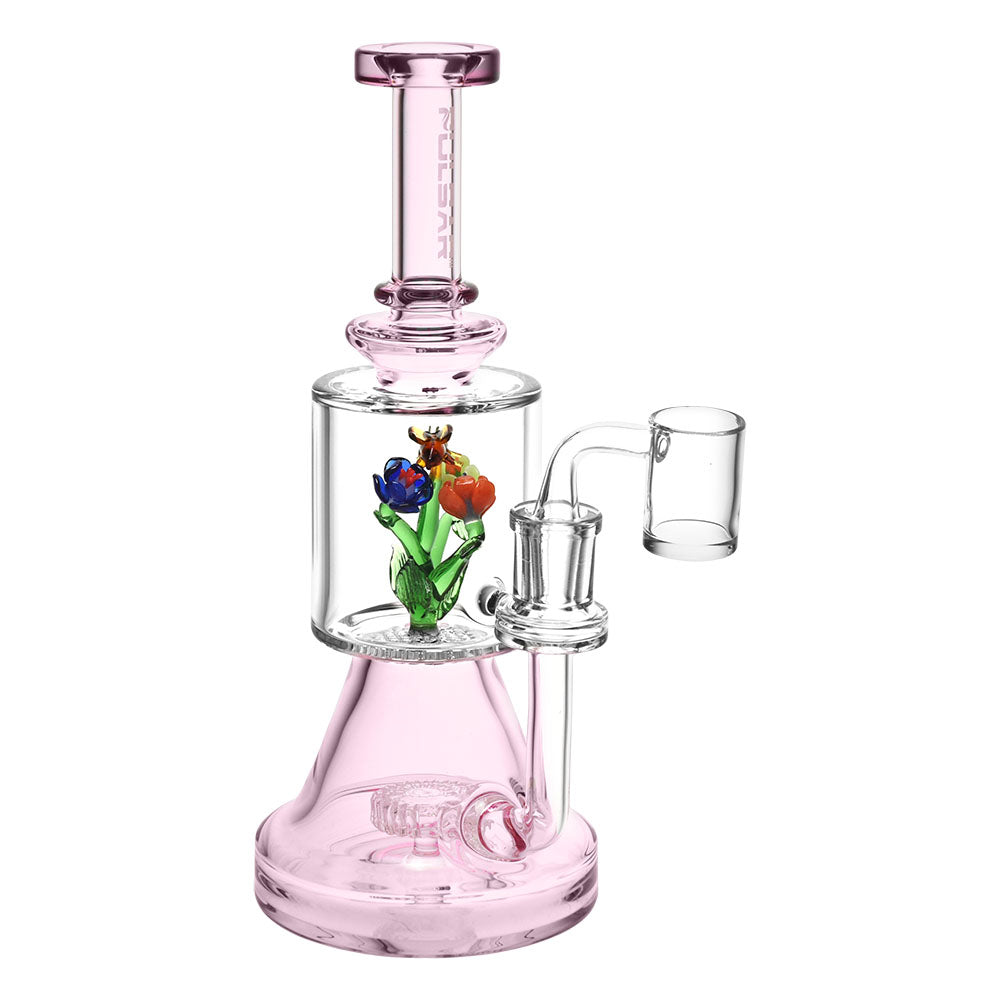 Pulsar Bee Flower Dab Rig - 9.75"/14mm F/Colors Vary - Smoke N’ Poke