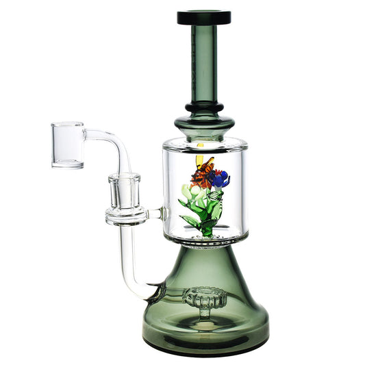 Pulsar Bee Flower Dab Rig - 9.75"/14mm F/Colors Vary - Smoke N’ Poke