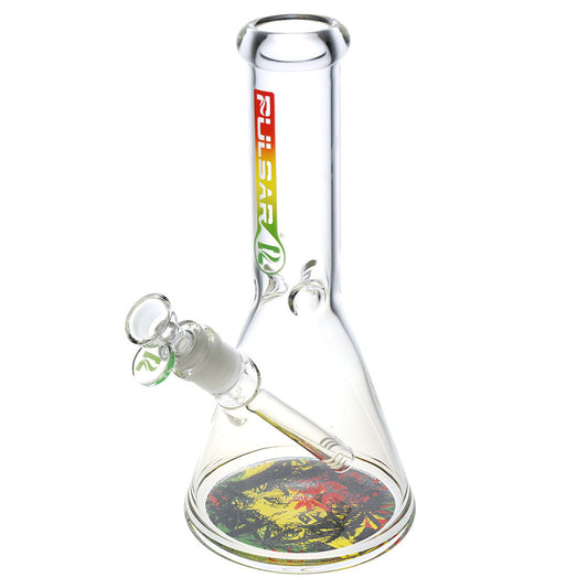 Pulsar Bottoms Up Zion Lion Water Pipe - 10"/14mm F - Smoke N’ Poke