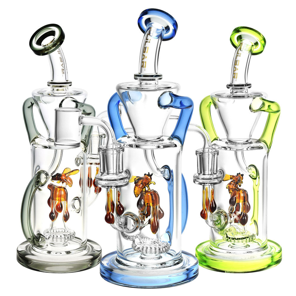 Pulsar Honey Sweetness Recycler Dab Rig -10"/14mm F/Clrs Vry - Smoke N’ Poke