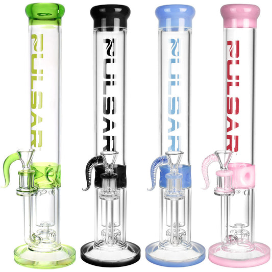 Pulsar Recycler Tube Water Pipe - 15"/14mm F/Colors Vary - Smoke N’ Poke