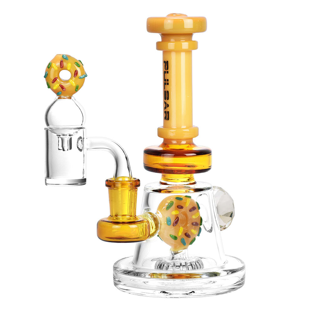 Pulsar Donut Diamond Dab Rig Set - 6.5"/14mm F/Colors Vary - Smoke N’ Poke