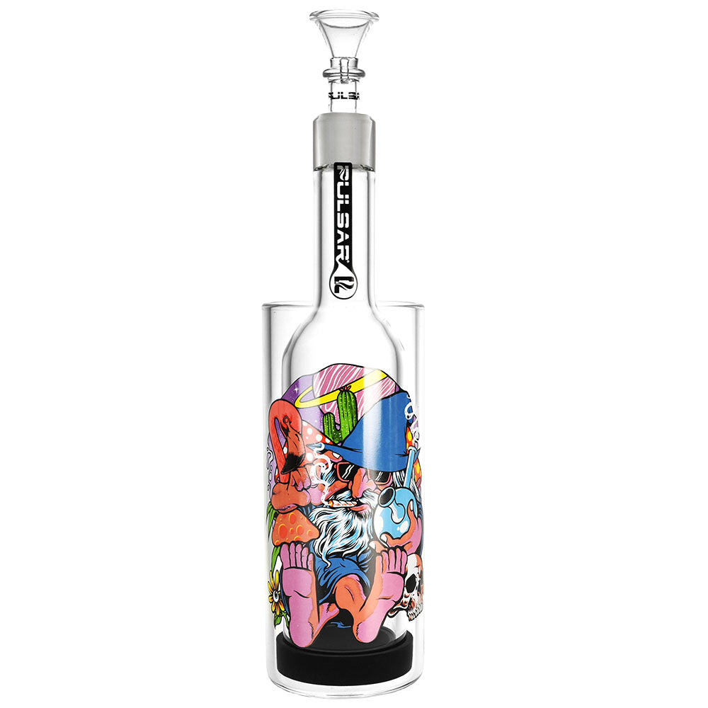 Pulsar Flamingo Wizard Gravity Water Pipe - 11.5"/19mm F - Smoke N’ Poke