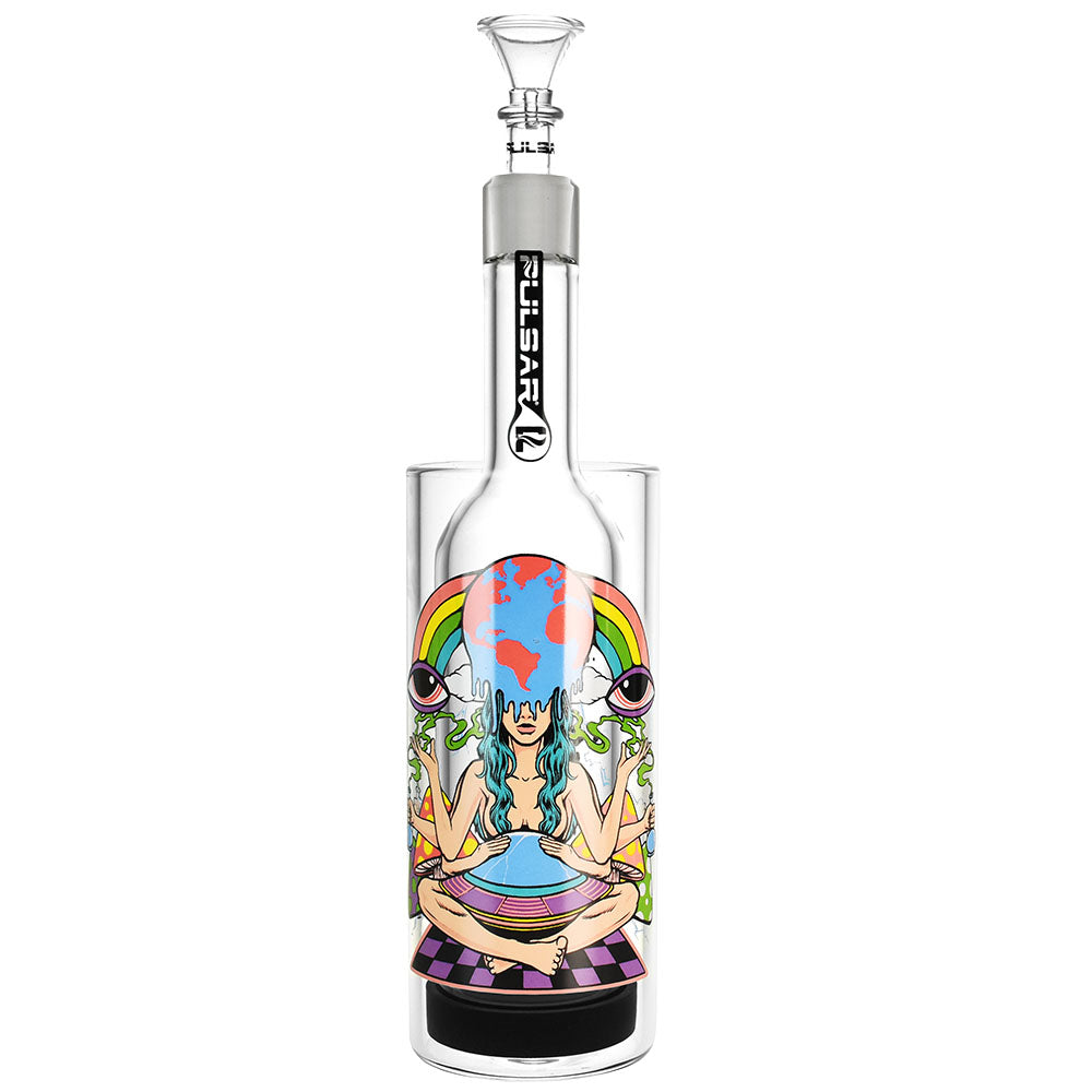 Pulsar Meditation Gravity Water Pipe - 11.5"/19mm F - Smoke N’ Poke