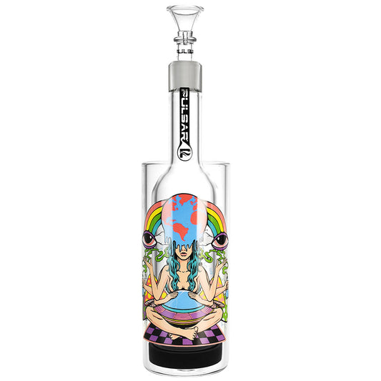 Pulsar Meditation Gravity Water Pipe - 11.5"/19mm F - Smoke N’ Poke