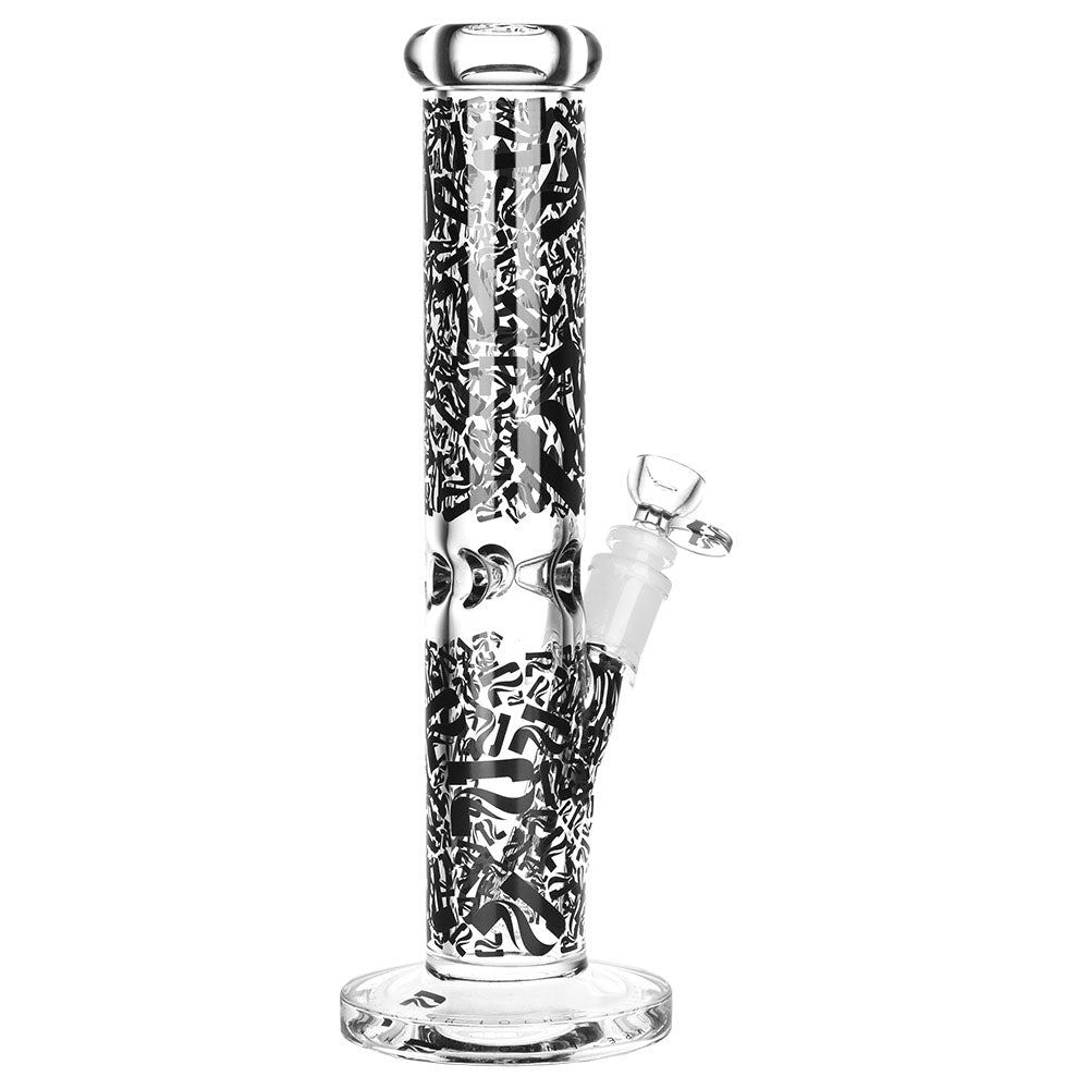 Pulsar Logo Camo Design Series Straight Tube Water Pipe | 12" | 14mm F - Smoke N’ Poke