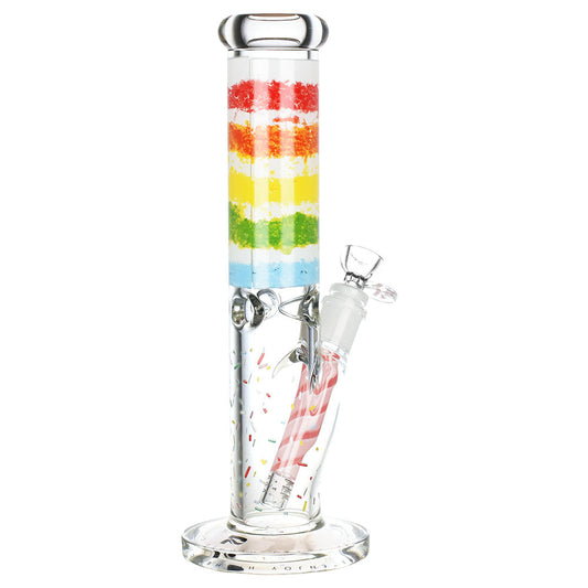 Pulsar Birthday Cake Design Series Straight Tube Water Pipe | 12" | 14mm F - Smoke N’ Poke