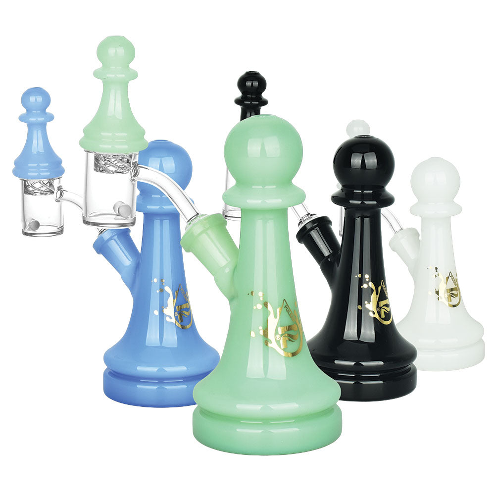 Pulsar Chess Pawn Dab Rig Set - 5.75"/14mm F / Colors Vary - Smoke N’ Poke