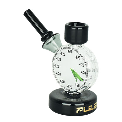 Pulsar 4:20 Time Piece Bubbler Pipe - 4.5" - Smoke N’ Poke