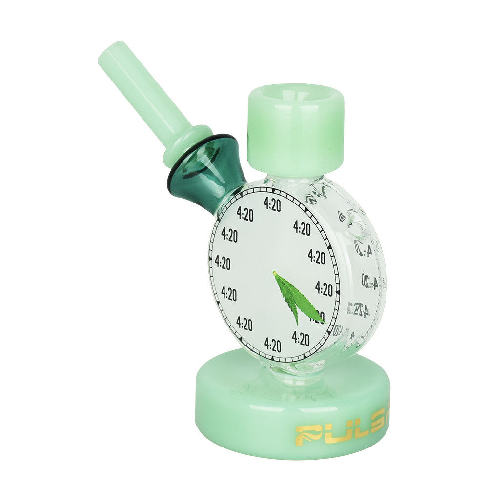 Pulsar 4:20 Time Piece Bubbler Pipe - 4.5" - Smoke N’ Poke