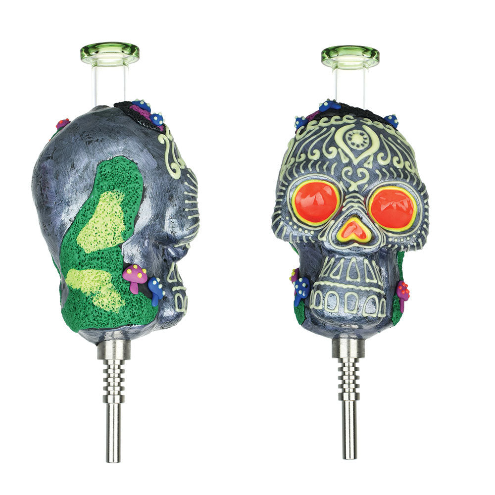 Pulsar Voodoo Skull Vapor Vessel w/ Ti Tip - 8.75" - Smoke N’ Poke