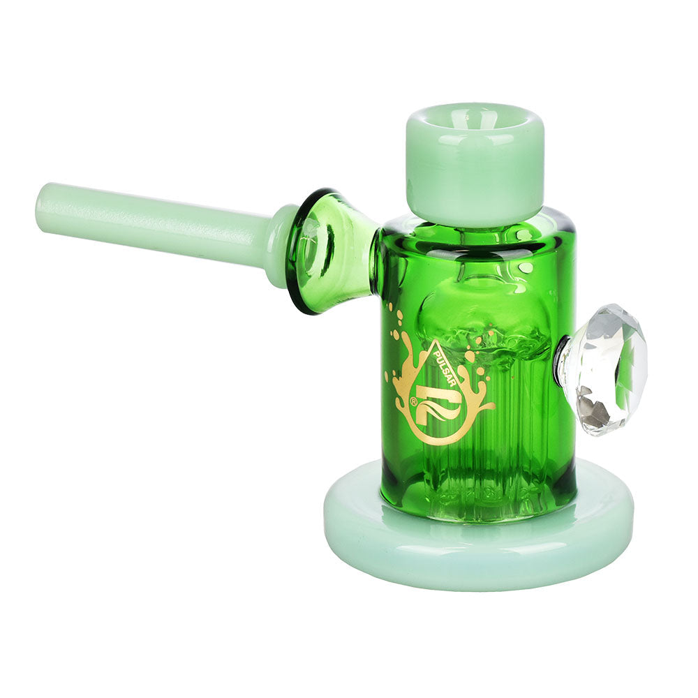 Pulsar Dazzling Diamond Bubbler Pipe - 6"/Colors Vary - Smoke N’ Poke