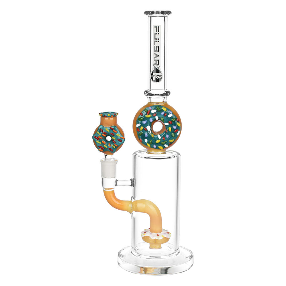 Pulsar Donut Love Water Pipe | 13" | 14mm F - Smoke N’ Poke