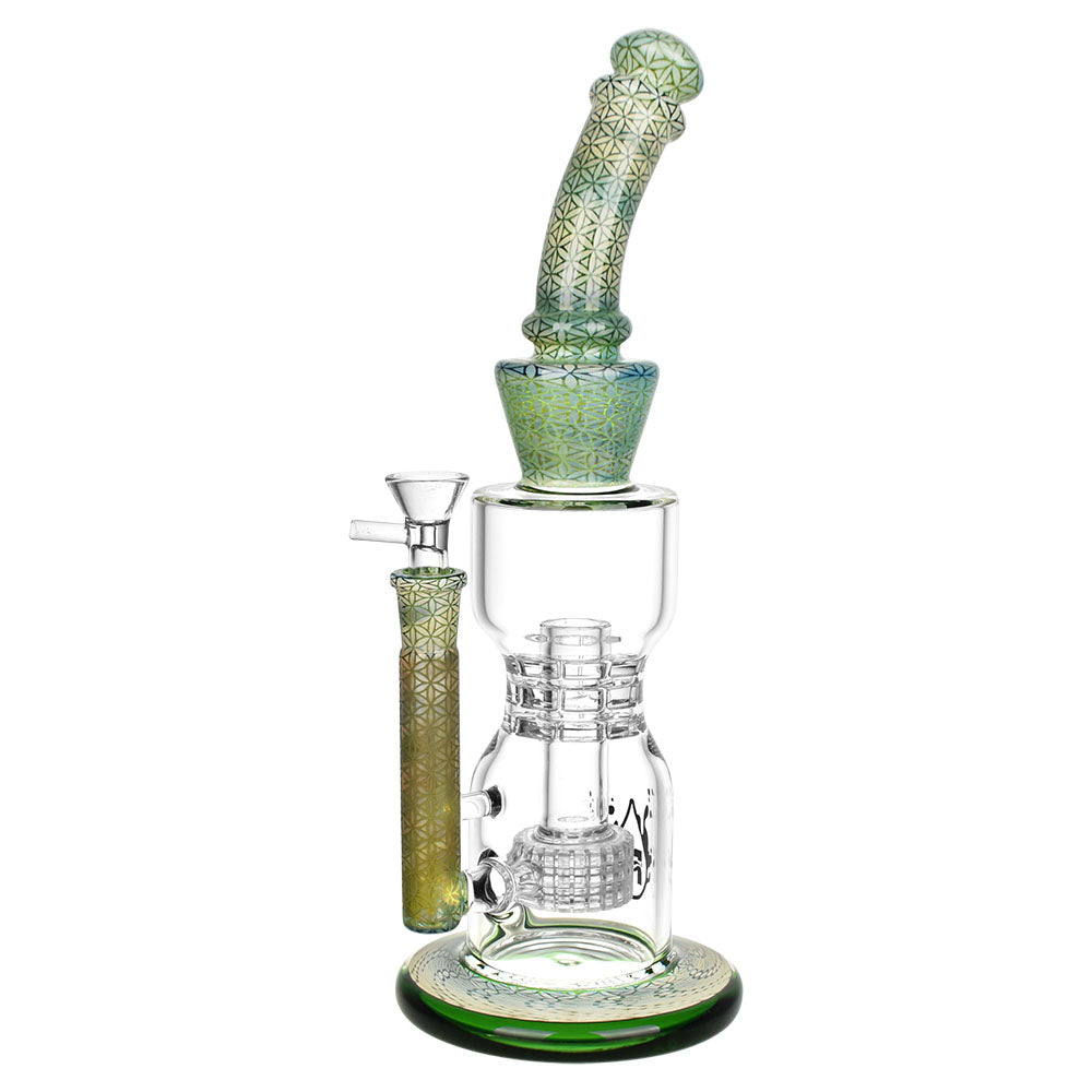 Pulsar Flower of Life Water Pipe | 12.25" | 14mm F - Smoke N’ Poke