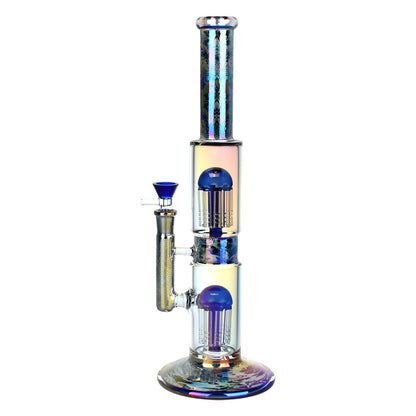 Pulsar Dub Chamber Electro Etched Water Pipe | 13.75" | 14mm F - Smoke N’ Poke