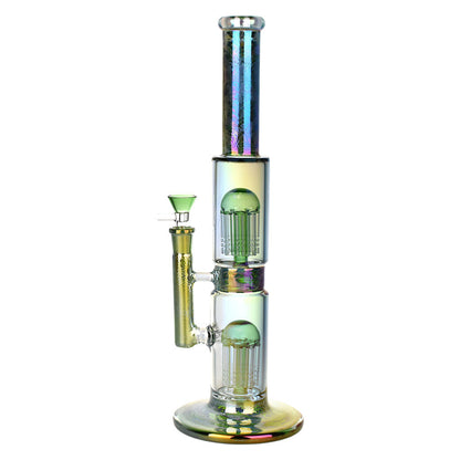 Pulsar Dub Chamber Electro Etched Water Pipe | 13.75" | 14mm F - Smoke N’ Poke