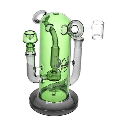 Pulsar Double Trouble Dry Pipe/Dab Rig | 8" | 14mm F - Smoke N’ Poke