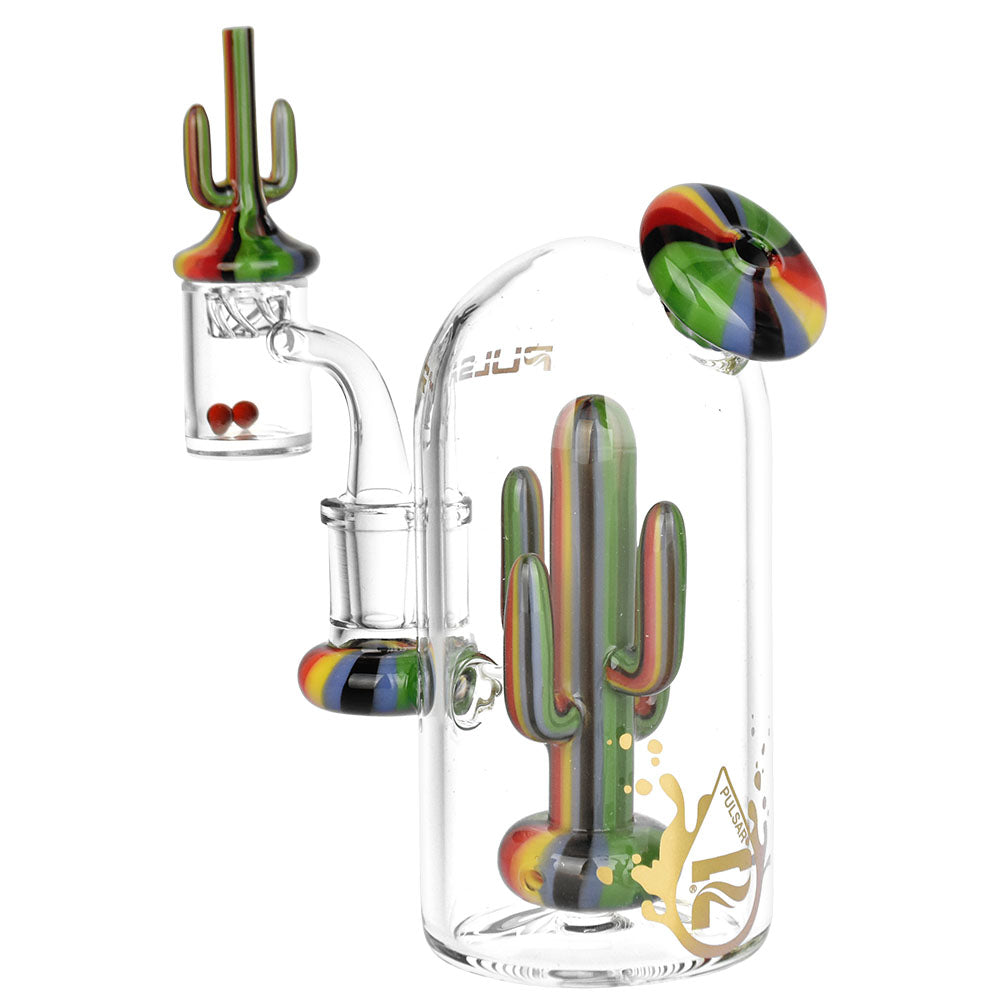 Pulsar Cactus Fantasy Rig Set w/ Cactus Cap & Terp Beads - 5.5" / 14mm F - Smoke N’ Poke