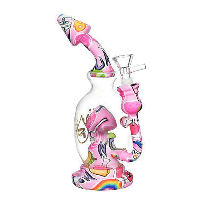 Pulsar Shroom Celebration Water Pipe | 8" | 14mm F - Smoke N’ Poke