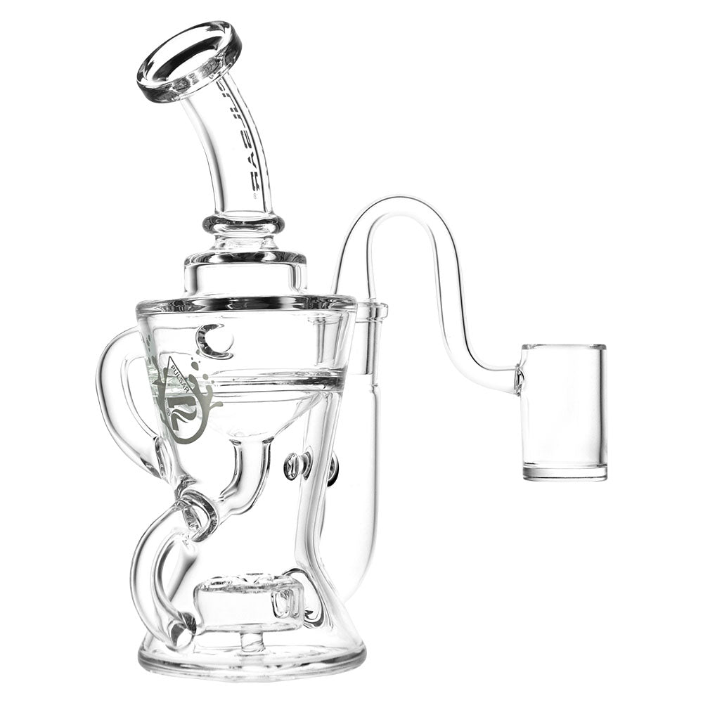 Pulsar Enchanted Double Chamber Recycler Rig - 7" / 14mm F / Clear - Smoke N’ Poke