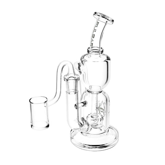 Pulsar Emergence Hourglass Recycler Rig - 7.5" / 14mm F / Clear - Smoke N’ Poke