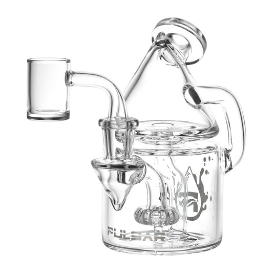 Pulsar Travel Buddy Recycler Rig - 5.5" / 14mm F / Clear - Smoke N’ Poke