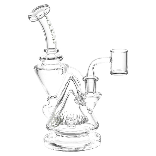 Pulsar Pyramid Baller Recycler Rig - 8" / 14mm F / Clear - Smoke N’ Poke