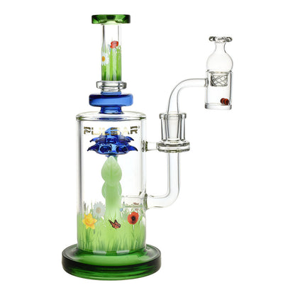 Pulsar The Power Of Flower Dab Rig Set w/ Carb Cap | 9" | 14mm F - Smoke N’ Poke