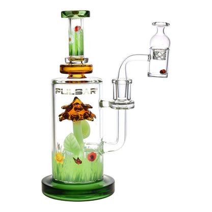 Pulsar The Power Of Flower Dab Rig Set w/ Carb Cap | 9" | 14mm F - Smoke N’ Poke