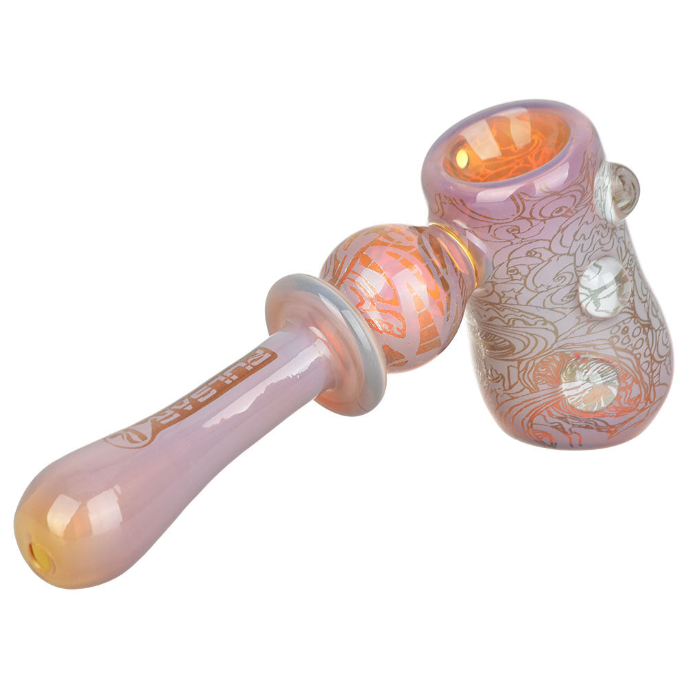 Pulsar Inside Print Glass Hammer Bubbler | Melting Shrooms | 5.25" - Smoke N’ Poke