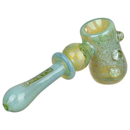 Pulsar Inside Print Glass Hammer Bubbler | Melting Shrooms | 5.25" - Smoke N’ Poke