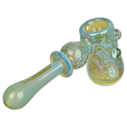 Pulsar Inside Print Glass Hammer Bubbler | Octopus | 5.25" - Smoke N’ Poke