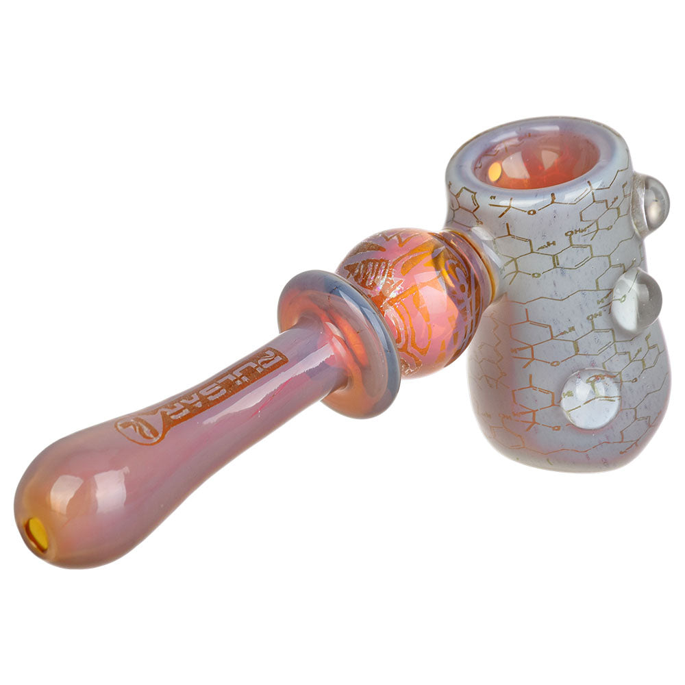 Pulsar Inside Print Glass Hammer Bubbler | THC Blueprint | 5.25" - Smoke N’ Poke