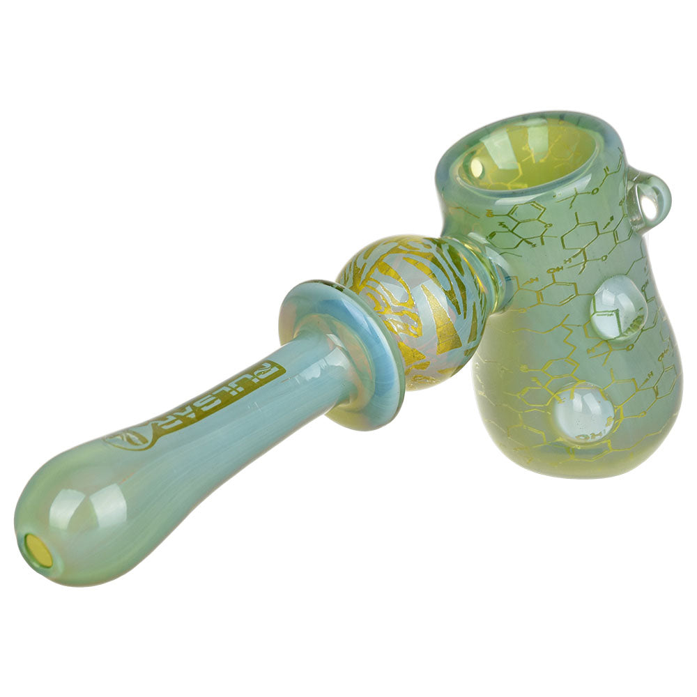 Pulsar Inside Print Glass Hammer Bubbler | THC Blueprint | 5.25" - Smoke N’ Poke