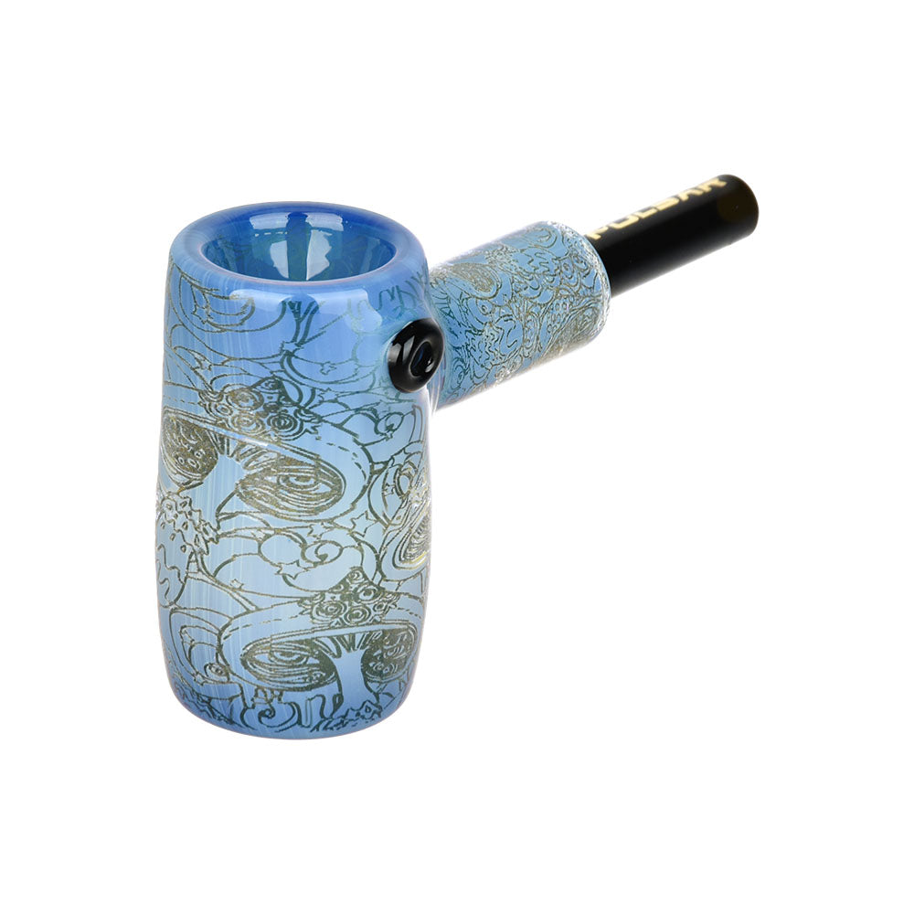 Pulsar Inside Print Glass Mini Hammer Bubbler | Melting Shrooms | 3.5" - Smoke N’ Poke