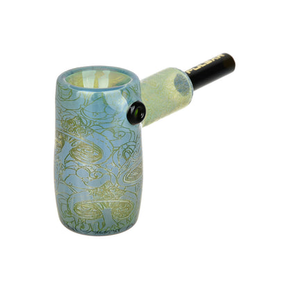 Pulsar Inside Print Glass Mini Hammer Bubbler | Melting Shrooms | 3.5" - Smoke N’ Poke