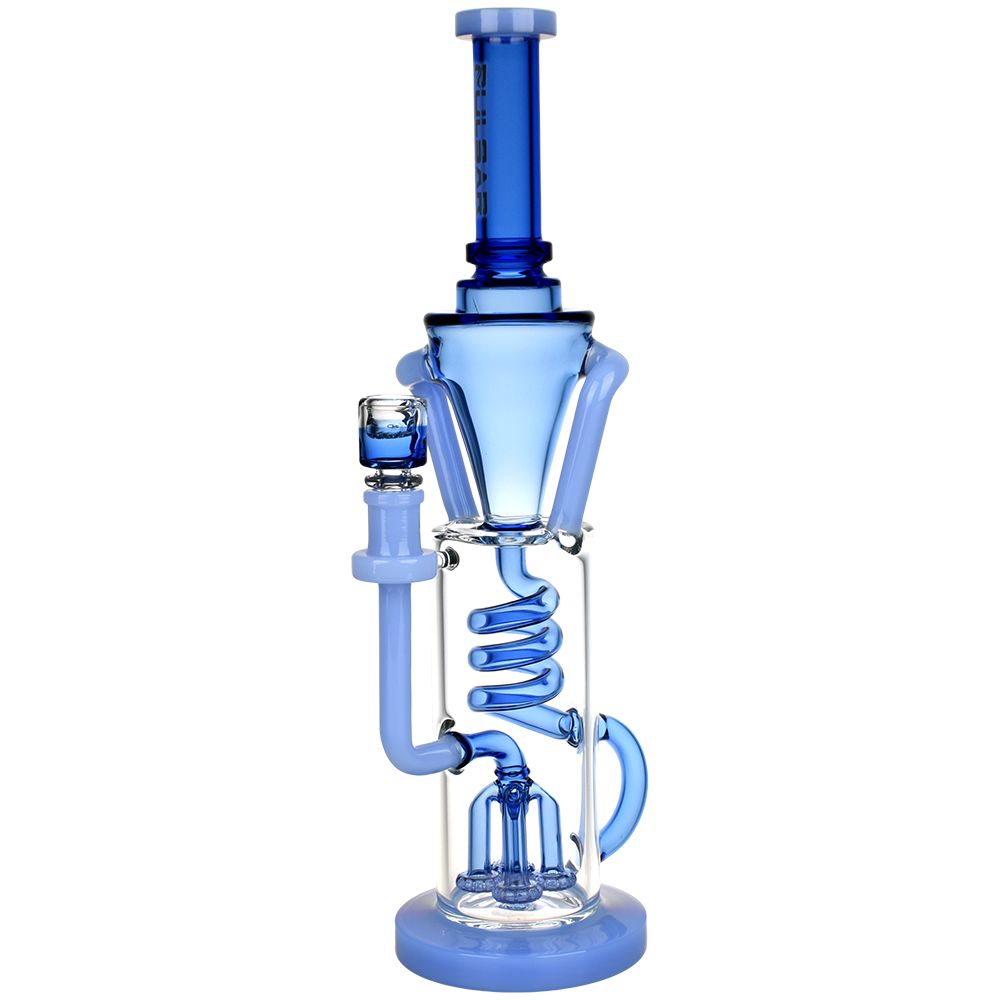 Pulsar Twister Glass Recycler Water Pipe | 14.5" | 14mm F