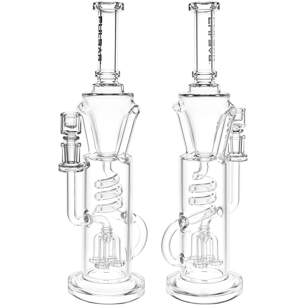 Pulsar Twister Glass Recycler Water Pipe | 14.5" | 14mm F