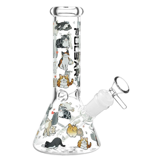 Pulsar Kitten Corral Beaker Glass Water Pipe - 7.75" / 14mm F