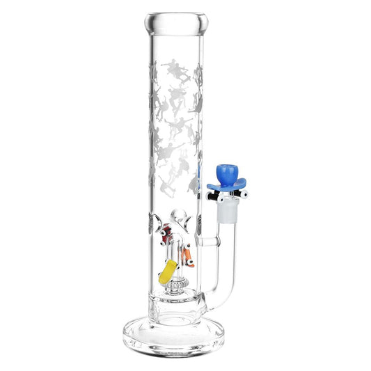 Pulsar Skate or Die Straight Tube Glass Water Pipe - 12.5" / 14mm F