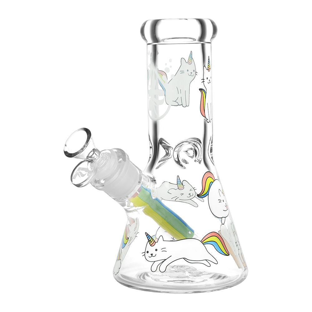 Pulsar Caticorns Design Series Glass Beaker Water Pipe - 8" / 14mm F