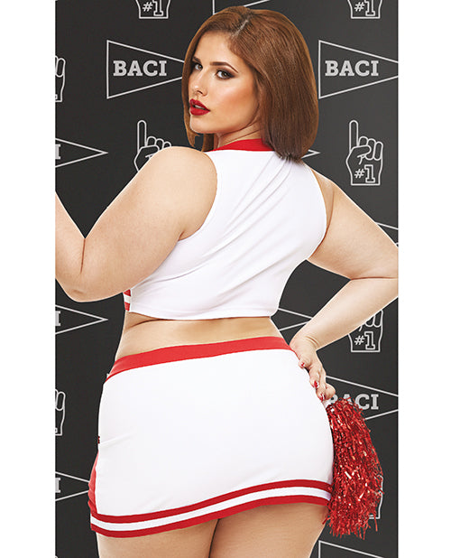 Dreams by Baci Lingerie Gameday Hottie 4-pc Set - White/Red QN