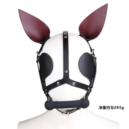 Sexy Tip Ear Band Ball Gag Eye-covering Headgear