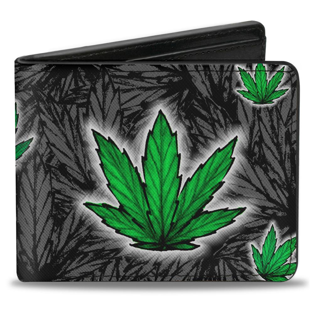 Cartera plegable - Marijuana Haze Black