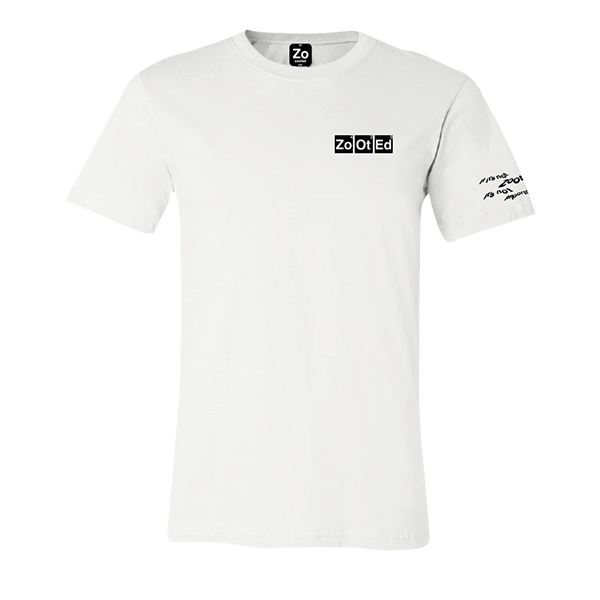 Camisa unisex blanca con logo zooted