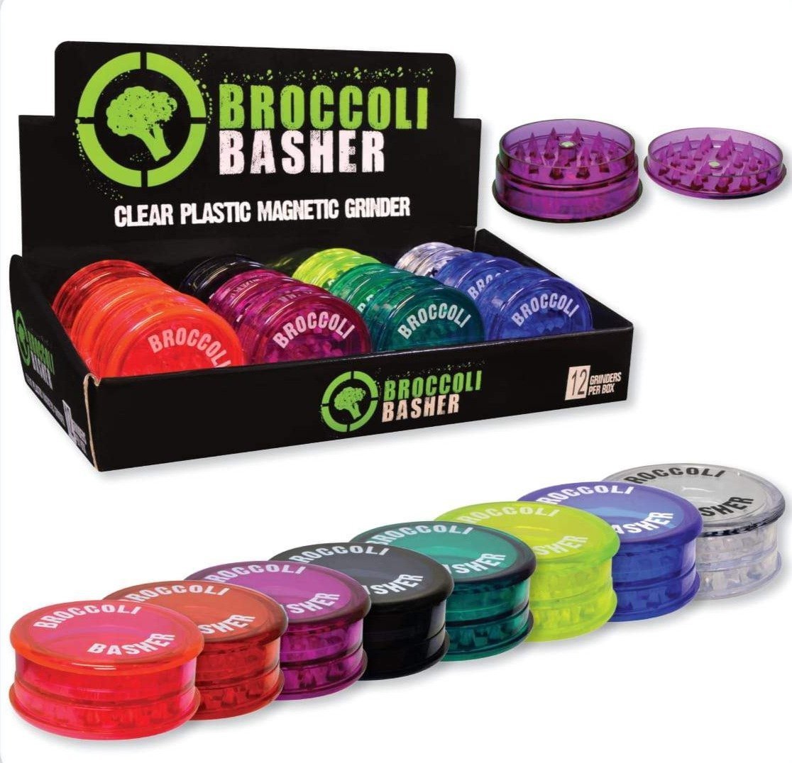 Broccoli Basher Magnetic Plastic Grinder - (12 Count Display)