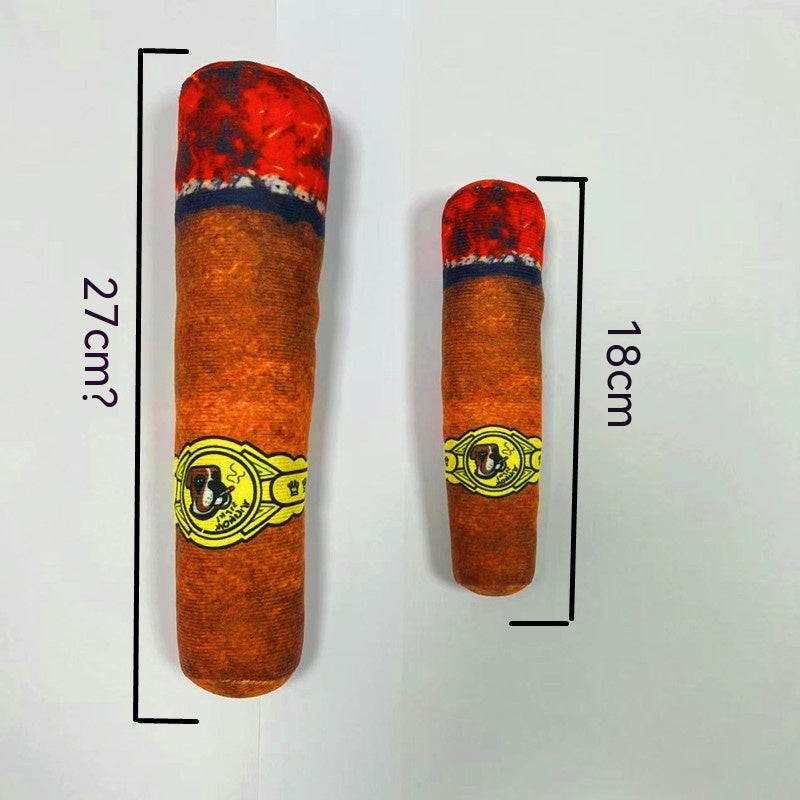 Simulated Cigar Shaped Pet Nibbling Toy