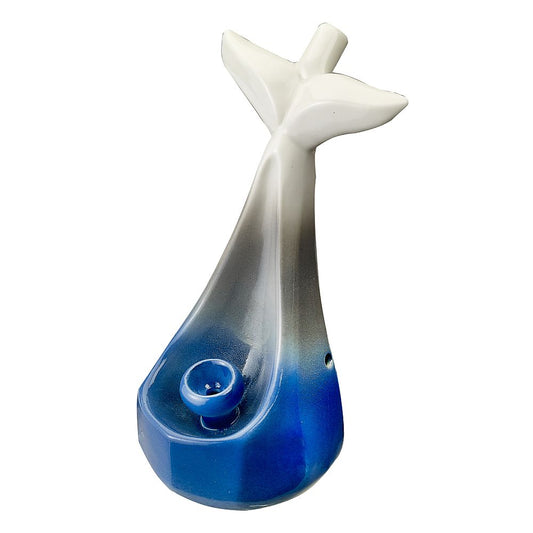 Ceramic Dolphin Tail Pipe -  (1 Count)