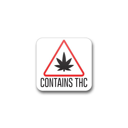 Contiene etiqueta de cumplimiento triangular de THC (0,75" x 0,75" o 1" x 1") cuadrada, 1000 unidades 