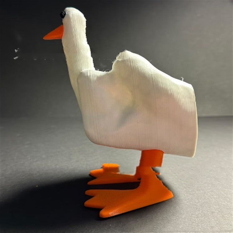 Middle Finger Duck Resin Decoration